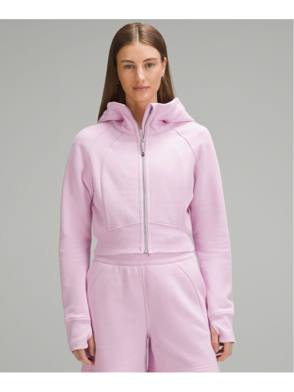 Women's Lululemon Scuba Oversized Full-Zip Hoodie in Pink, Size M/L